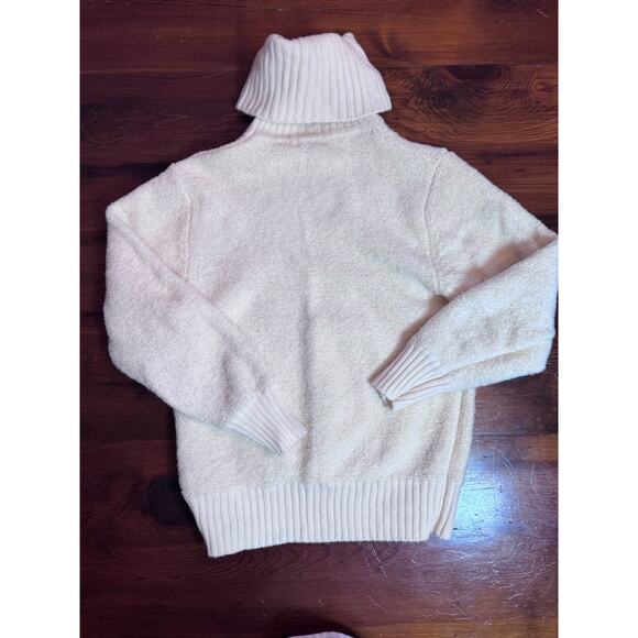 SKYR Women's Vintage Wool Cream Funnel Neck Pull Over Sweater Size M - Picture 10 of 11